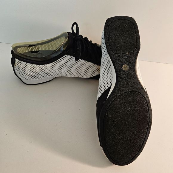 SJBActive St. Johns Bay Size 7.5 Emily White Black Mesh Lace-Up Activewear Shoes - Picture 7 of 8